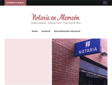 Tablet Screenshot of notariaalcorcon.com